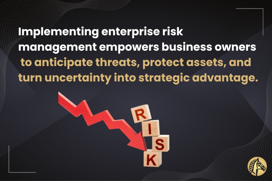 Enterprise risk management helps businesses anticipate threats and protect assets