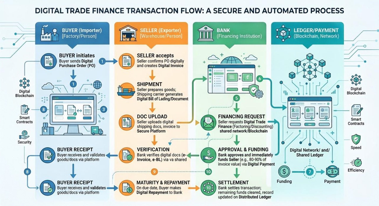 How digital trade finance works: step-by-step transaction flow