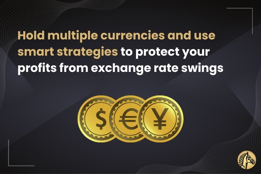 Hold multiple currencies and use smart strategies to protect your profits from exchange rate swings